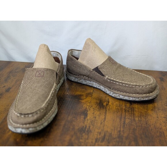 Twisted X Women\'s EcoTWX Slip-On Driving Moccasins Shoes Size 7 Tweed Lt. Brown main image 4